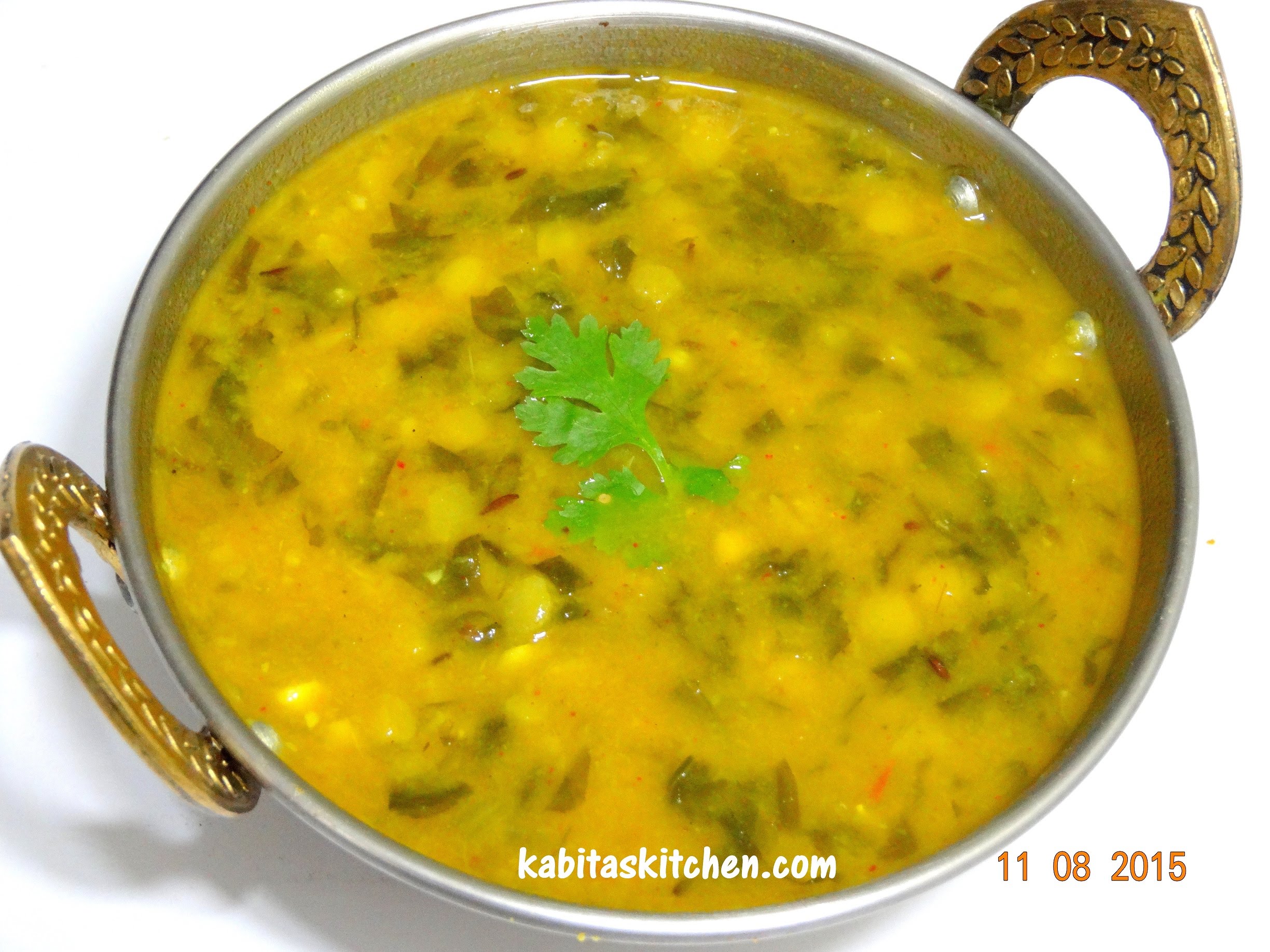 Dal Palak Recipe-Palak Dal In Pressure Cooker-Easy and Healthy Spinach Dal- Lentils with Spinach