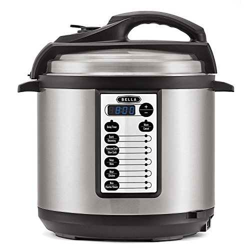 BELLA 6 Quart Pressure Cooker with 10 pre-set functions and Searing Technology, 1000 watt Review