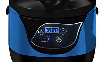 Elite Platinum EPCM-55BL Electric Digital Programmable Rice Cooker, Steamer, Multicooker, Delay Timer, Energy-Saving with Tempered Glass Lid and Non-stick Pot, 20 Cups Cooked Rice, Blue Review