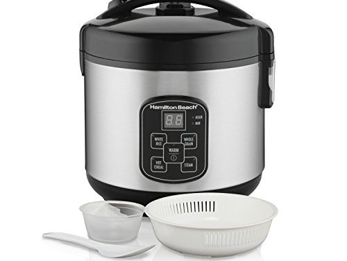 Hamilton Beach Digital Programmable Rice Cooker & Food Steamer, 8 Cups Cooked (4 Uncooked), With Steam & Rinse Basket, Stainless Steel (37518) Review
